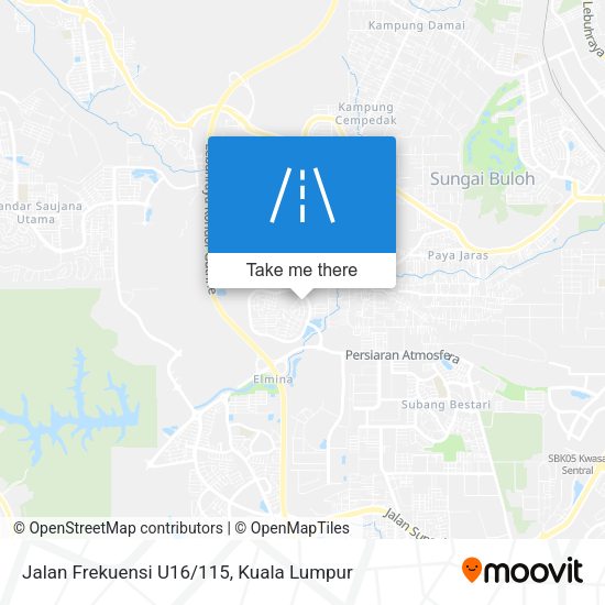 Jalan Frekuensi U16/115 map