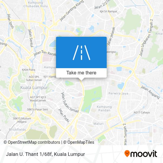 Jalan U. Thant 1/68f map