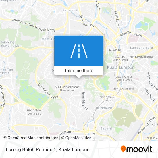 Peta Lorong Buloh Perindu 1