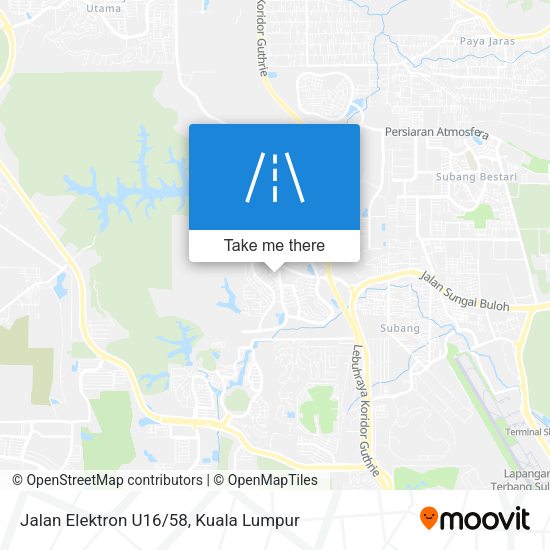 Jalan Elektron U16/58 map