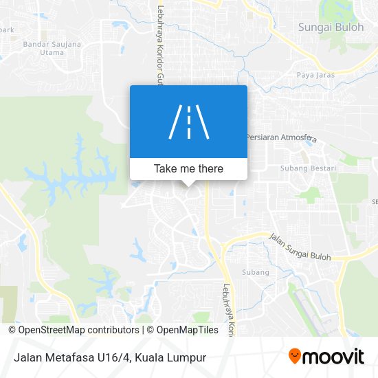 Jalan Metafasa U16/4 map