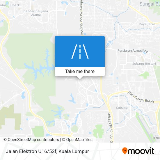 Jalan Elektron U16/52f map