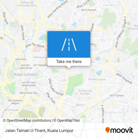 Jalan Taman U-Thant map