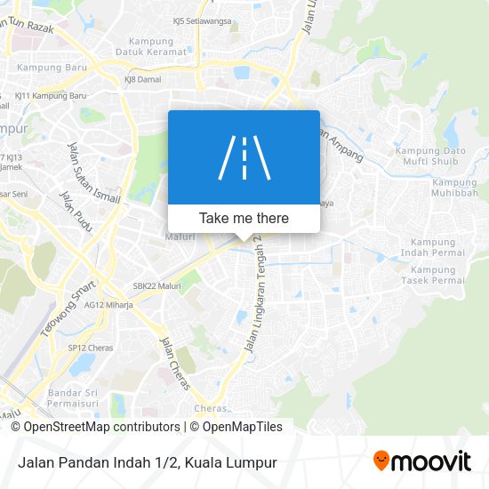 Peta Jalan Pandan Indah 1/2