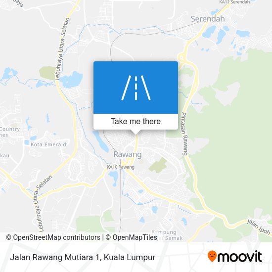 Jalan Rawang Mutiara 1 map