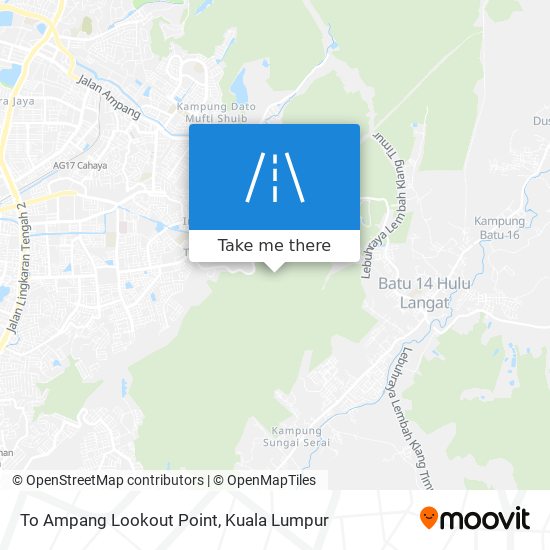 Peta To Ampang Lookout Point