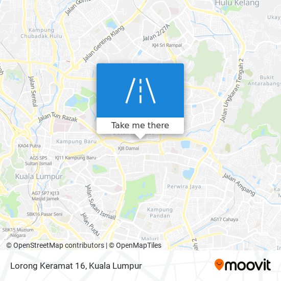 Lorong Keramat 16 map