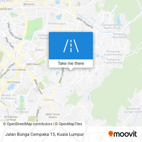 Peta Jalan Bunga Cempaka 15