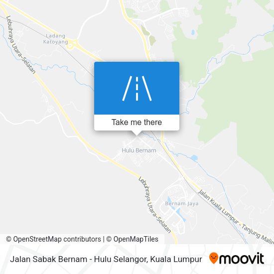 Jalan Sabak Bernam - Hulu Selangor map