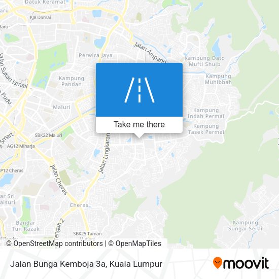 Jalan Bunga Kemboja 3a map