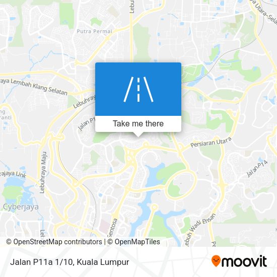 Jalan P11a 1/10 map