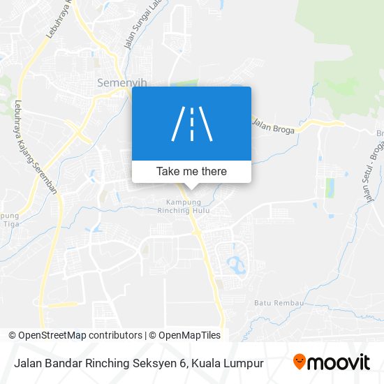 Peta Jalan Bandar Rinching Seksyen 6