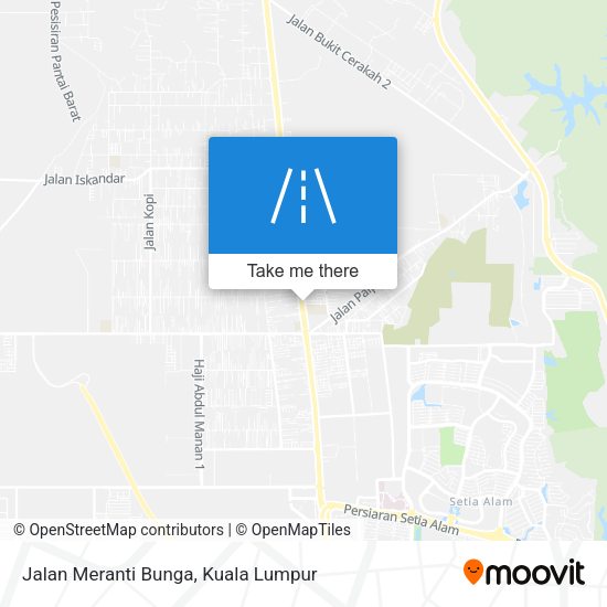 Peta Jalan Meranti Bunga
