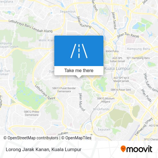 Lorong Jarak Kanan map