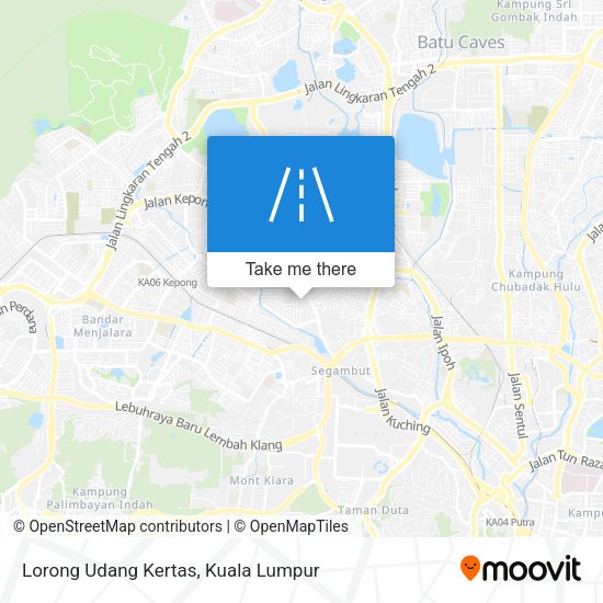 Lorong Udang Kertas map