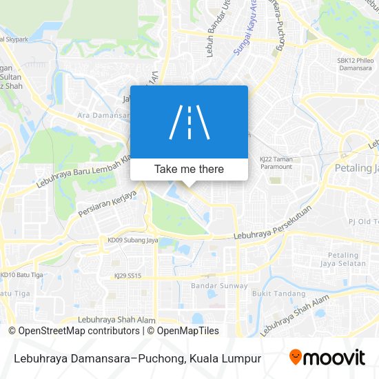 Lebuhraya Damansara–Puchong map