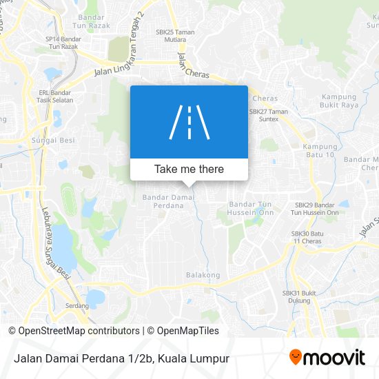 Jalan Damai Perdana 1/2b map