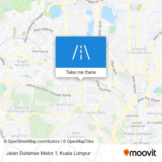 Jalan Dutamas Melor 1 map
