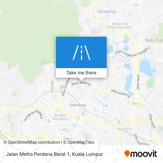 Peta Jalan Metro Perdana Barat 1