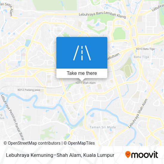 Peta Lebuhraya Kemuning–Shah Alam
