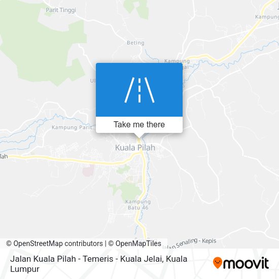 Peta Jalan Kuala Pilah - Temeris - Kuala Jelai
