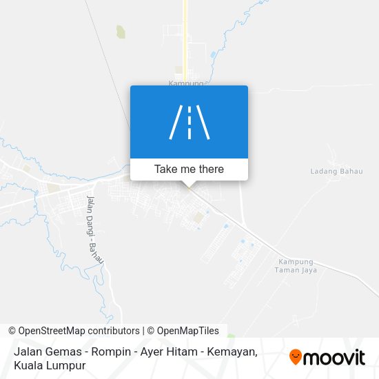 Jalan Gemas - Rompin - Ayer Hitam - Kemayan map