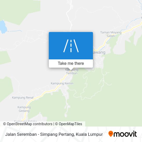 Jalan Seremban - Simpang Pertang map