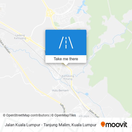 Peta Jalan Kuala Lumpur - Tanjung Malim