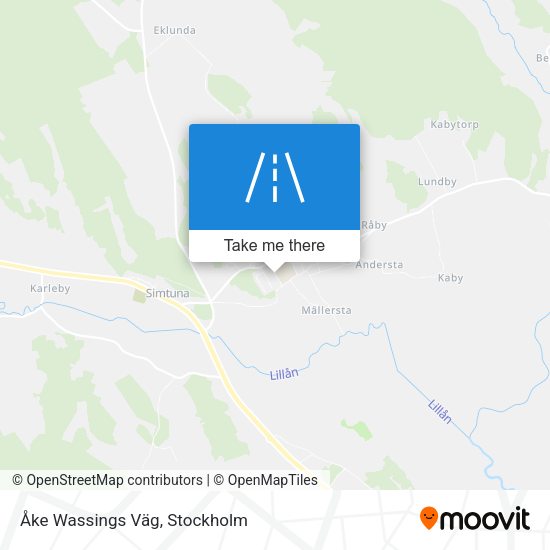Åke Wassings Väg map