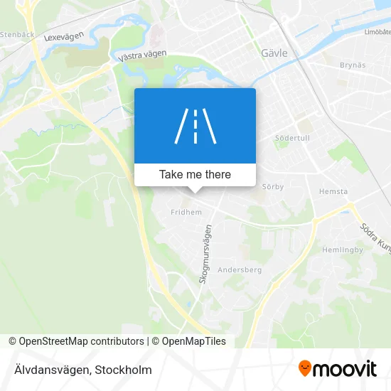 Älvdansvägen map