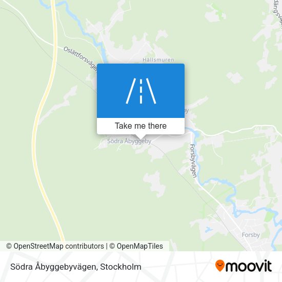 Södra Åbyggebyvägen map