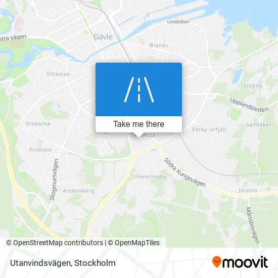 Utanvindsvägen map