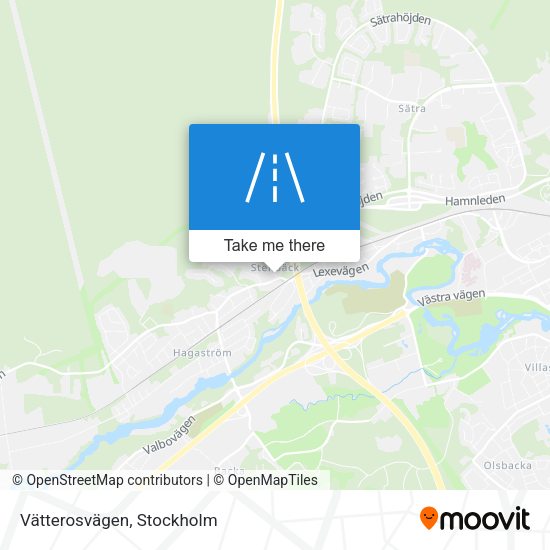 Vätterosvägen map