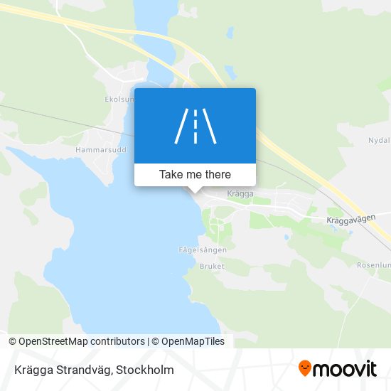 Krägga Strandväg map