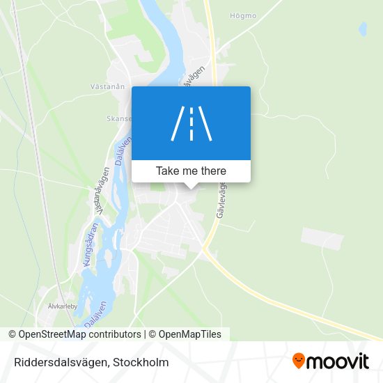 Riddersdalsvägen map