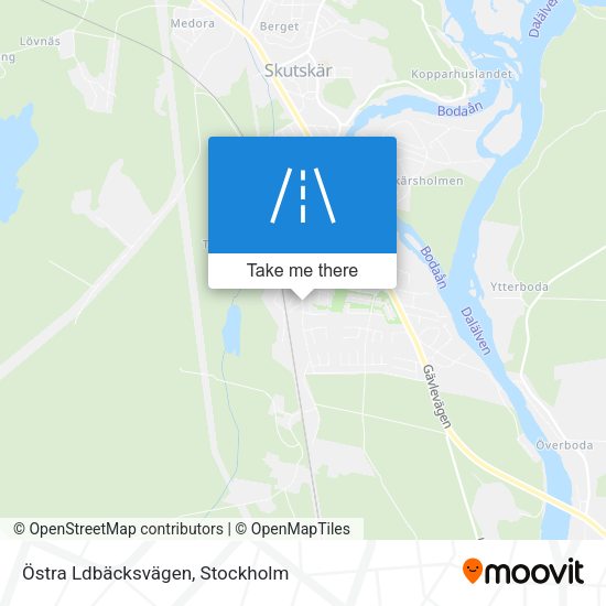 Östra Ldbäcksvägen map