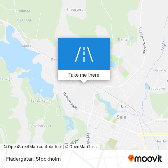 Flädergatan map