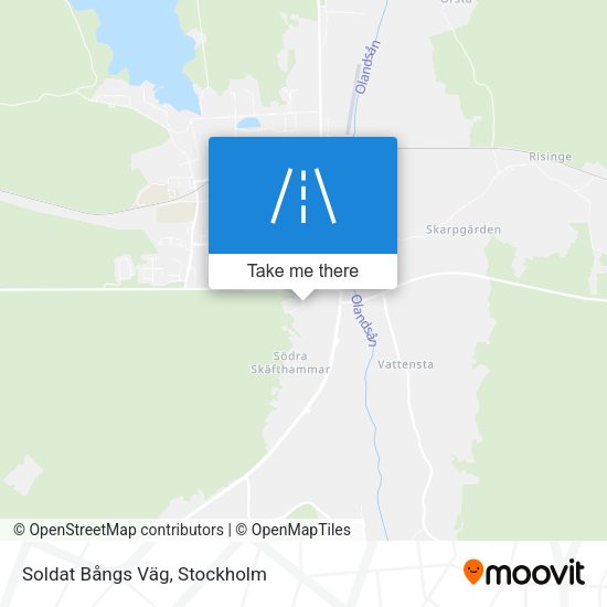 Soldat Bångs Väg map