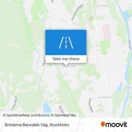 Bröderna Berwalds Väg map