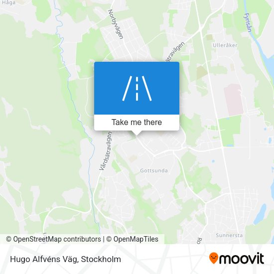 Hugo Alfvéns Väg map