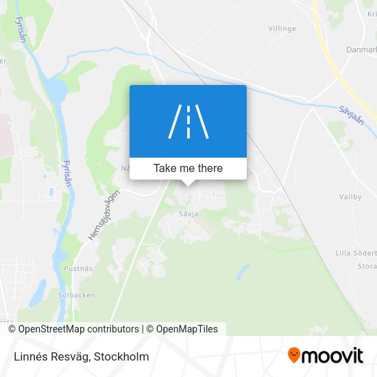 Linnés Resväg map