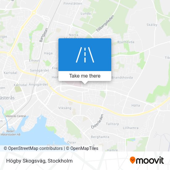 Högby Skogsväg map