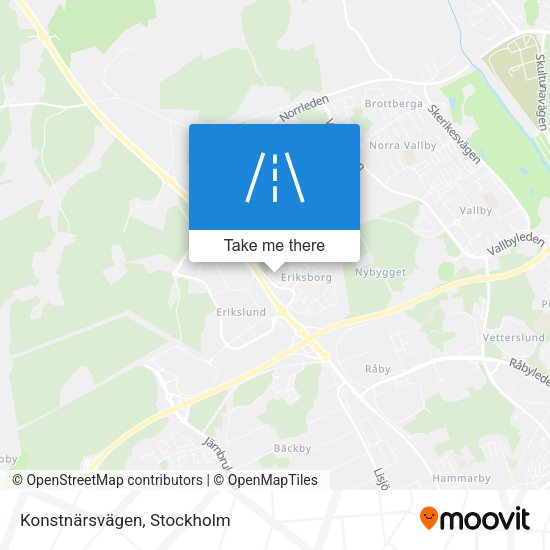 Konstnärsvägen map