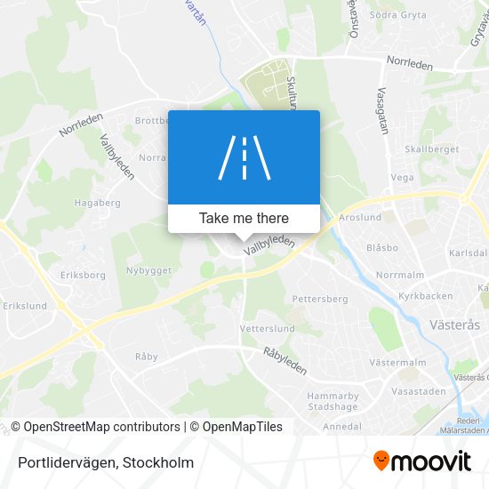 Portlidervägen map