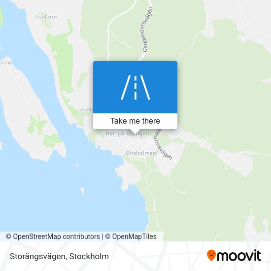 Storängsvägen map