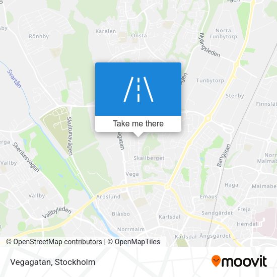 Vegagatan map