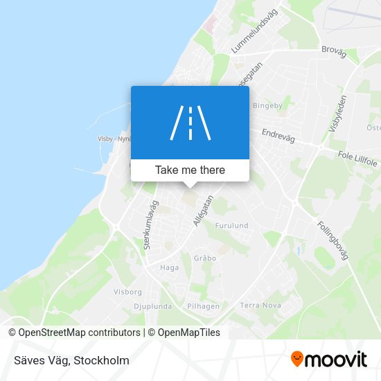 Säves Väg map