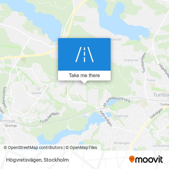 Högvretsvägen map