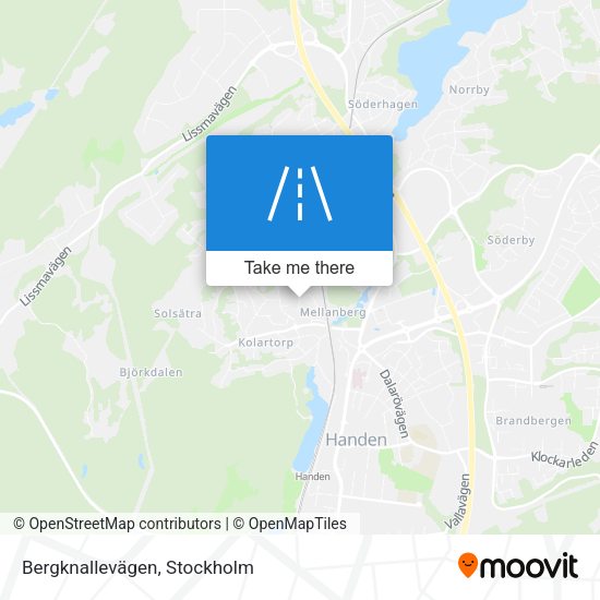 Bergknallevägen map