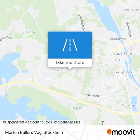 Mårten Bullers Väg map